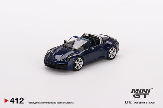 Mini GT - Porsche 911 Targa 4S Gentian Blue Metallic RHD - Scale 1/64 MGT00412-R