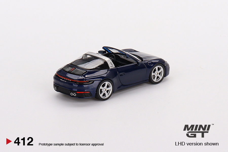Mini GT - Porsche 911 Targa 4S Gentian Blue Metallic RHD - Scala 1/64 MGT00412-R