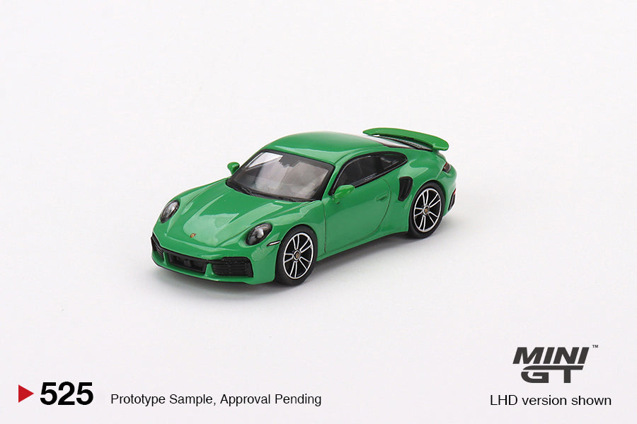 Mini GT - Porsche 911 Turbo S Python Green RHD - Scala 1/64 MGT00525-R