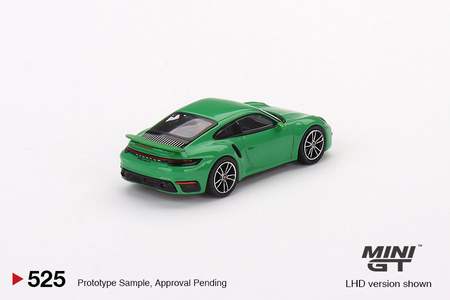 Mini GT - Porsche 911 Turbo S Python Green RHD - Scala 1/64 MGT00525-R