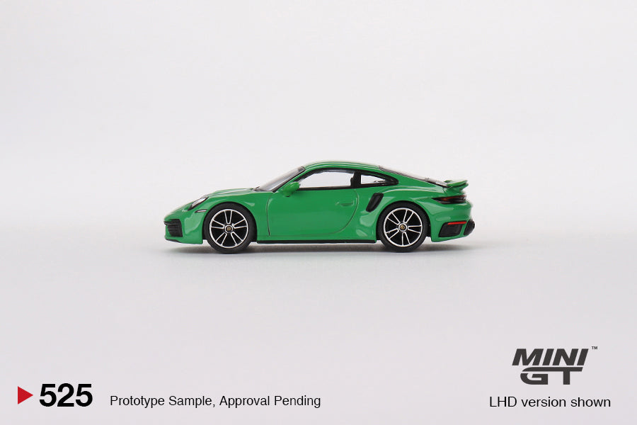 Mini GT - Porsche 911 Turbo S Python Green RHD - Scala 1/64 MGT00525-R