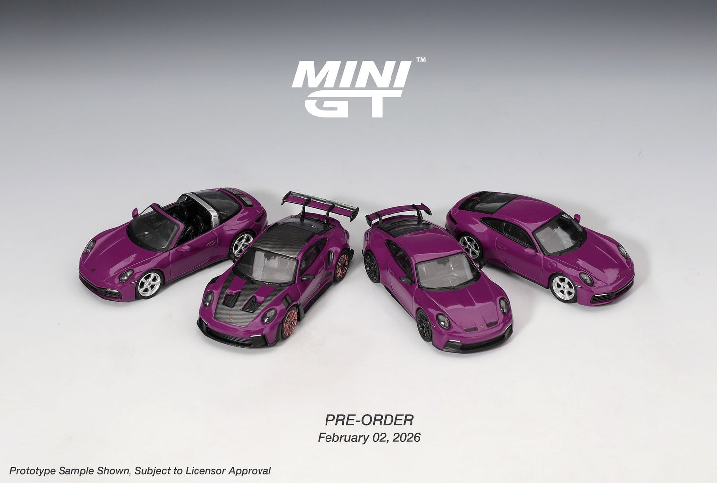 [PRE-ORDER] - Mini GT - Porsche 911 (992.1) Rubystone Red Set 2025 - Scale 1/64 MGTS0021