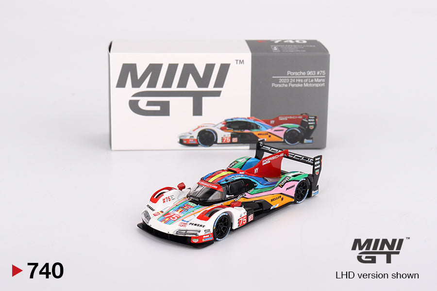 Mini GT - Porsche 963 #75 Porsche Penske Motorsport 2023 24 Hrs of Le Mans - Scala 1/64 MGT00740-L
