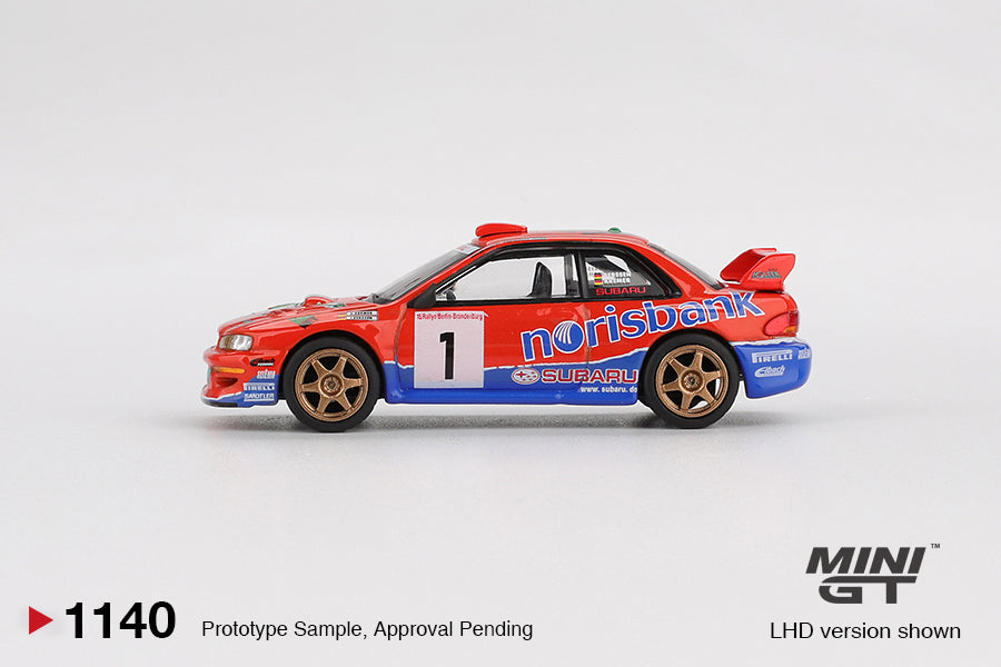 Mini GT - Subaru Impreza WRC97 #1 1999 DRM Champion - Scala 1/64 MGT01140-BL Blister Packaging