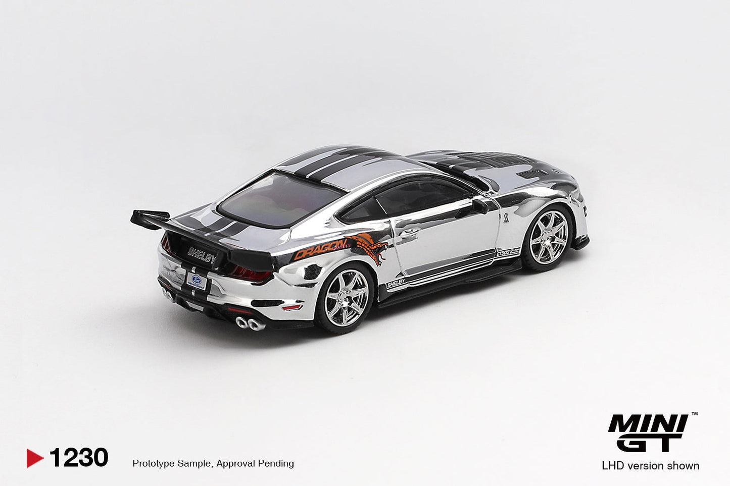 [PRÉCOMMANDE] Mini GT - Shelby GT500 Dragon Snake Concept Chrome Argent 2020 - Échelle 1/64 MGT01230-L