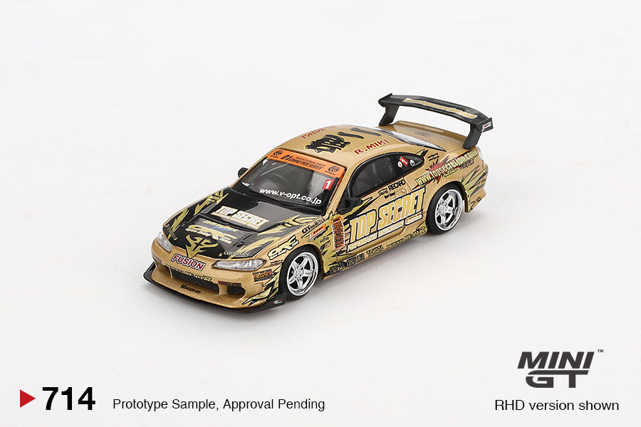 Mini GT - Nissan Silvia (S15) Top Secret D1GP - Scala 1/64 MGT00714-BL Blister Packaging