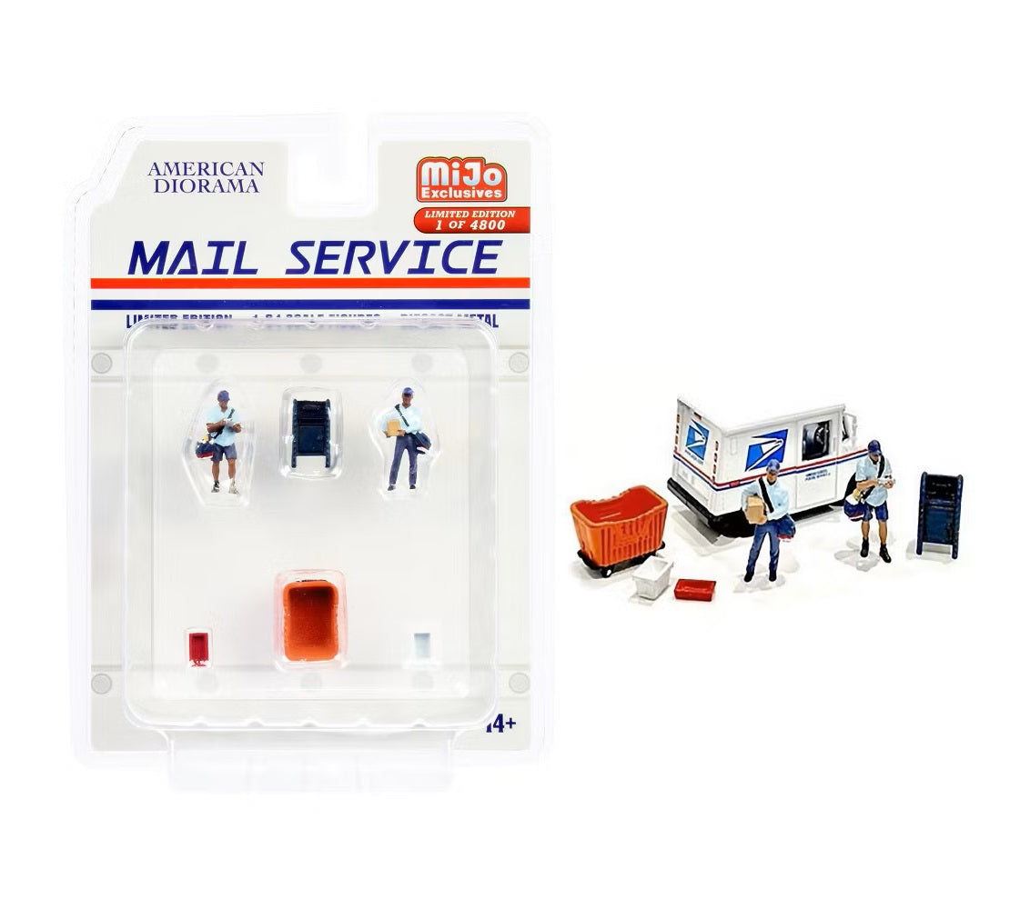 American Diorama - Mail Service Metal Figures Set MiJo Exclusives - Scale 1/64 AD-76491MJ