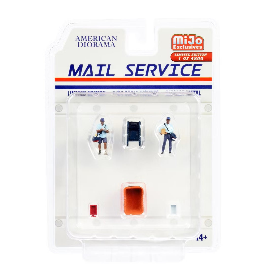 American Diorama - Mail Service Metal Figures Set MiJo Exclusives - Scale 1/64 AD-76491MJ