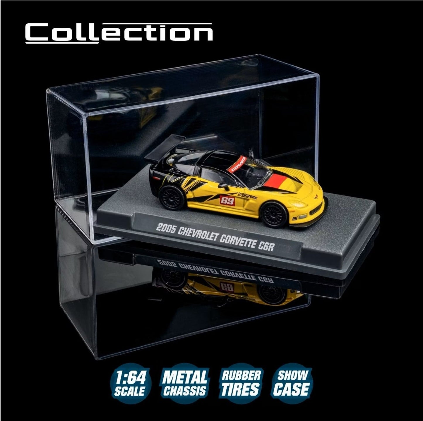 Majorette - 2005 Chevrolet Corvette C6 R Series Collection - Scale 1/64