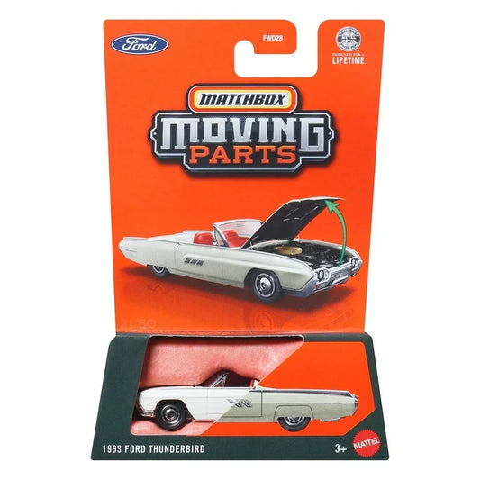 Matchbox - 1963 Ford Thunderbird White - Moving Parts - Scala 1/64 Circa