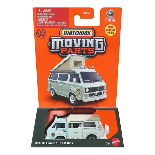 Matchbox - 1986 Volkswagen T3 Vanagon National Parks - Moving Parts - 1/64 Scale