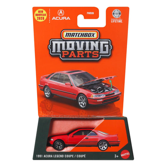Matchbox - 1991 Acura Legend Coupe Red - Moving Parts - Scala 1/64