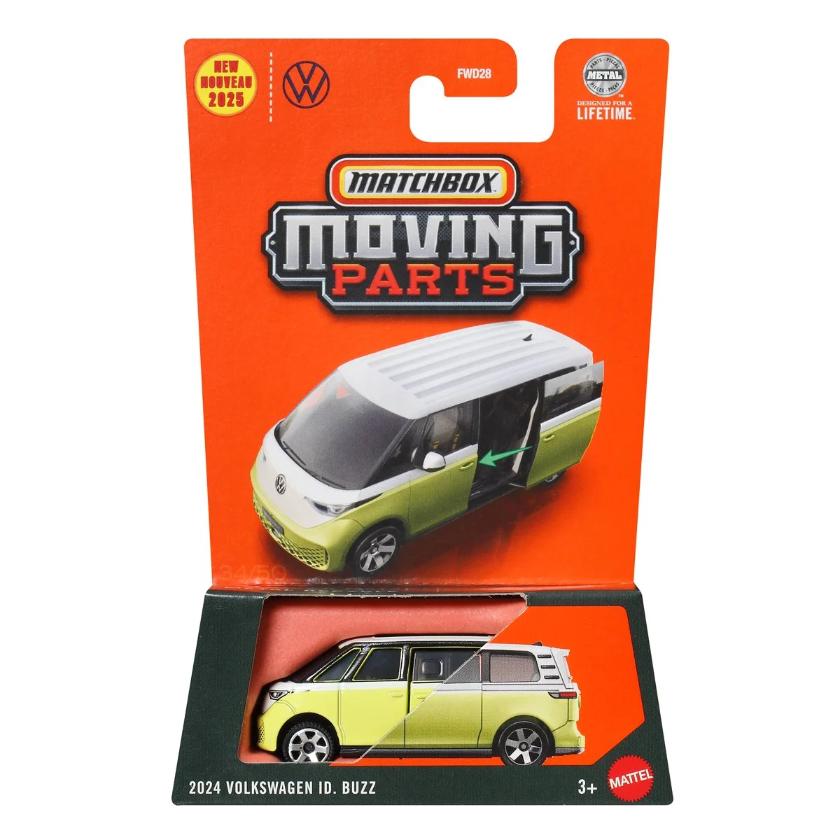 Matchbox - 2024 Volkswagen ID.Buzz Yellow - Moving Parts - Scala 1/64