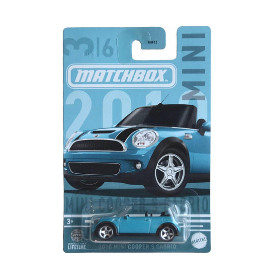 Matchbox - 2010 MINI Cooper S Cabrio Blue 3/6 - Scale 1/64