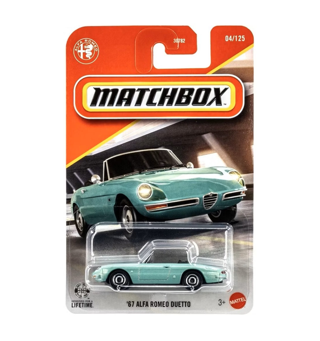Matchbox - '67 Alfa Romeo Duetto #04 Long Card - Approx. 1/64 Scale