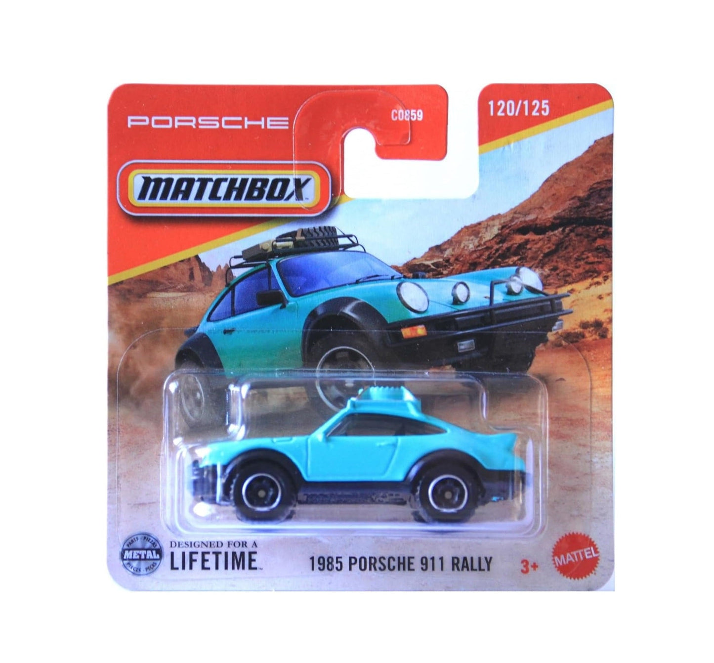 Matchbox - 1985 Porsche 911 Rally #120 - Scale 1/64 Approx. JBT00
