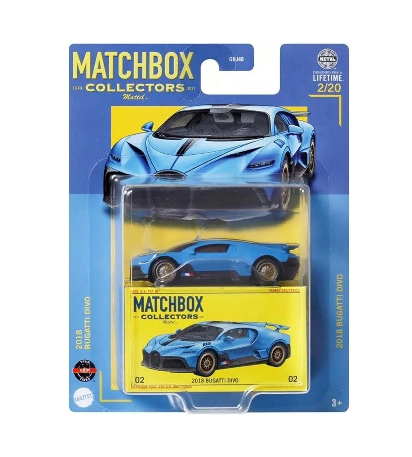 Matchbox Collectors - 2018 Bugatti Divo 02/20 - Scale Approx. 1/64