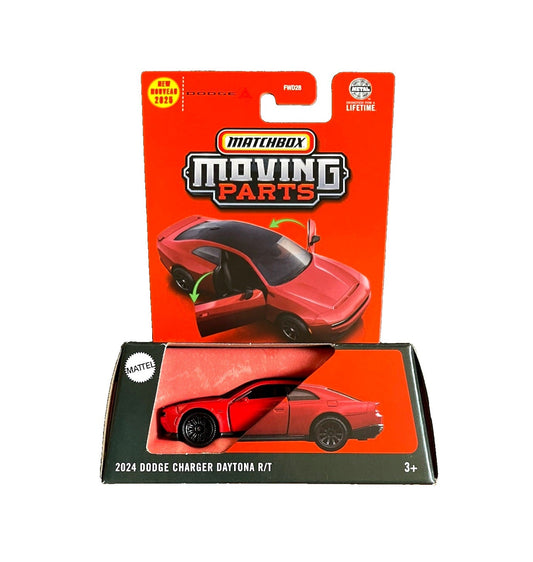 Matchbox Moving Parts - 2024 Dodge Charger Daytona R/T Red - Approximately 1/64 Scale