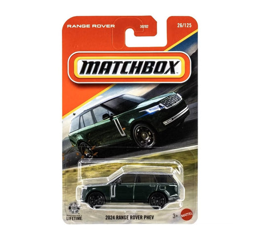 Matchbox - Range Rover PHEV 2024 Vert n° 26, carte longue - Échelle approximative 1/64