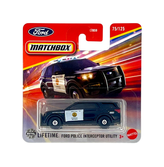 Matchbox - Ford Police Interceptor Utility #75 - Scala 1/64 Circa JBT10