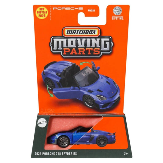 Matchbox Moving Parts - 2024 Porsche 718 Spyder RS ​​- Approx. 1/64 Scale