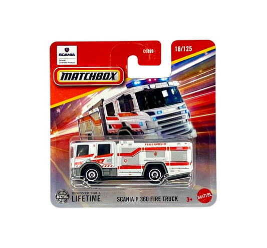Matchbox - Scania P 360 Fire Truck #16 - Scale 1/64 Approx. JBT09