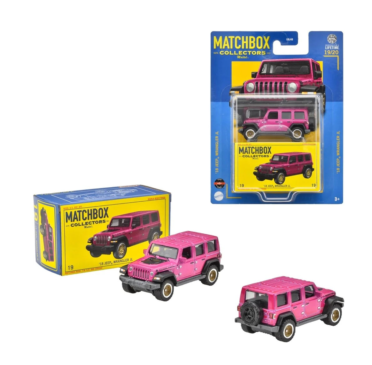 Matchbox Collectors - '18 Jeep Wrangler JL Purple 19/20 - Scale 1/64 Approximately