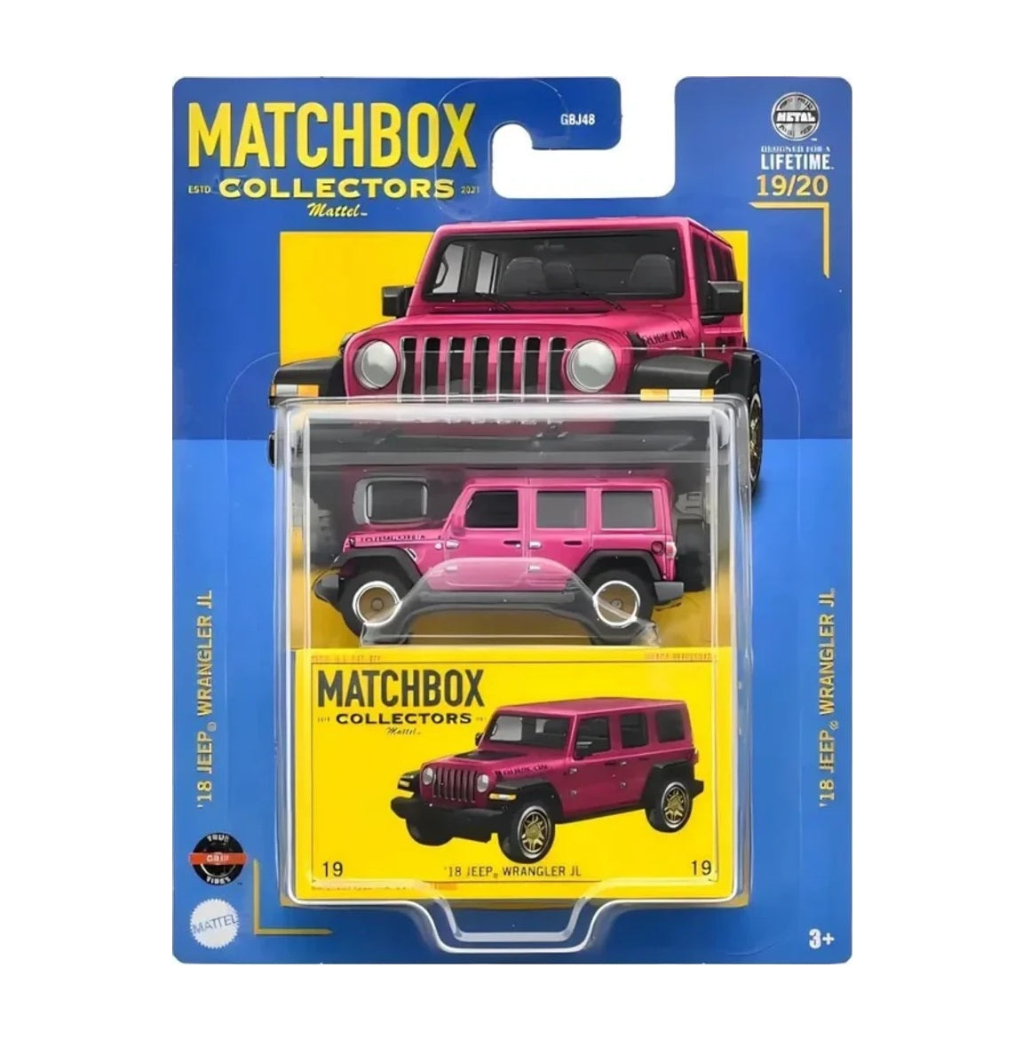 Matchbox Collectors - '18 Jeep Wrangler JL Purple 19/20 - Scale 1/64 Approximately