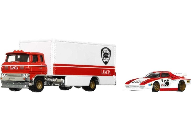 Hot Wheels Premium - Lancia Stratos Group 5 &amp; Sakura Sprinter - Series Car Culture Team Transport - Scale 1/64