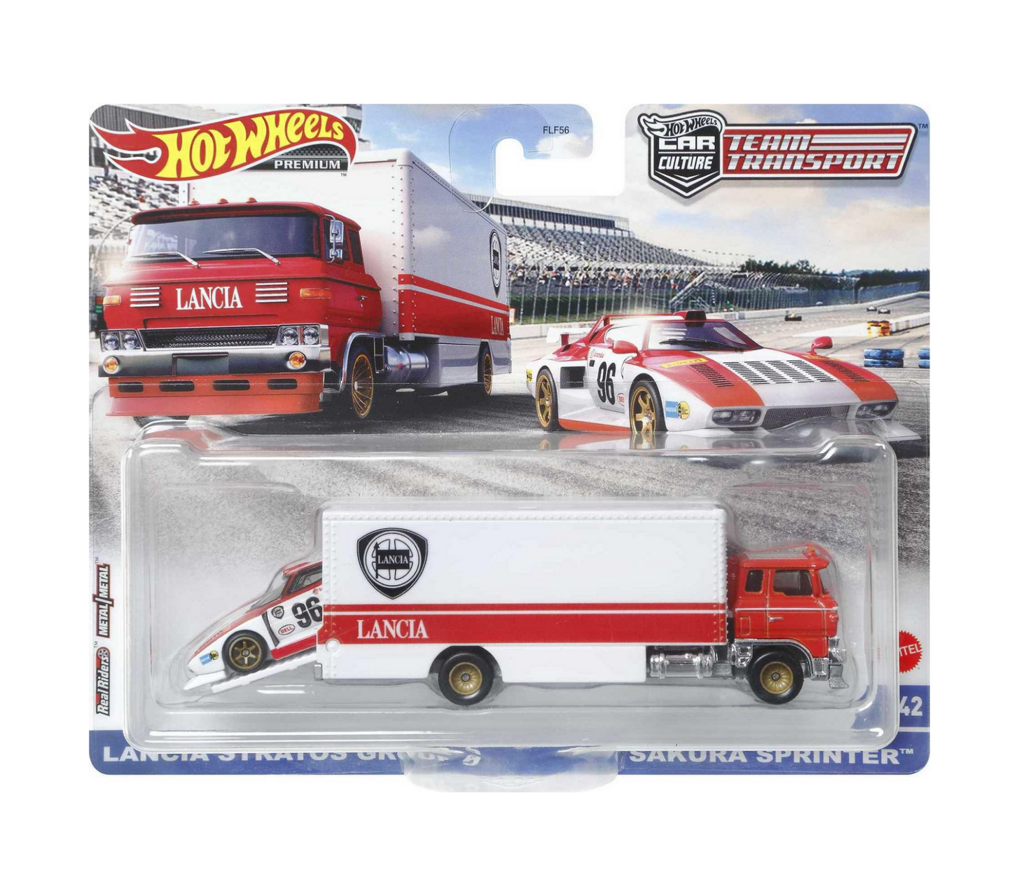 Hot Wheels Premium - Lancia Stratos Group 5 &amp; Sakura Sprinter - Series Car Culture Team Transport - Scale 1/64