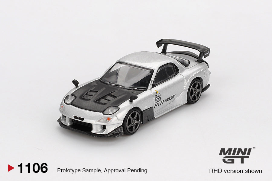 [PRE-ORDER] Mini GT - Mazda RX-7 (FD3S) RE-Amemiya Silver Metallic - Scala 1-64 MGT01106-L