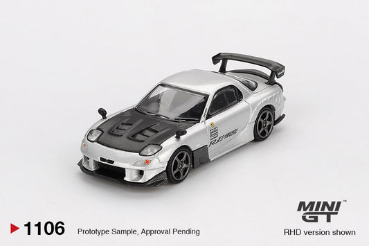 [PRE-ORDER] Mini GT - Mazda RX-7 (FD3S) RE-Amemiya Silver Metallic - Scala 1-64 MGT01106-L