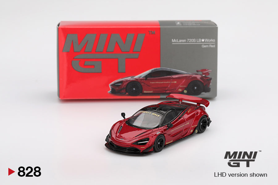 Mini GT - McLaren 720S LB★Works Gem Red - Scala 1/64 MGT00828-L