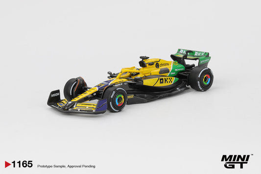 [PRE-ORDER] - Mini GT - McLaren MCL38 #81 Oscar Piastri 2024 F1 Monaco GP 2nd Place - Scala 1-64 MGT01165-L