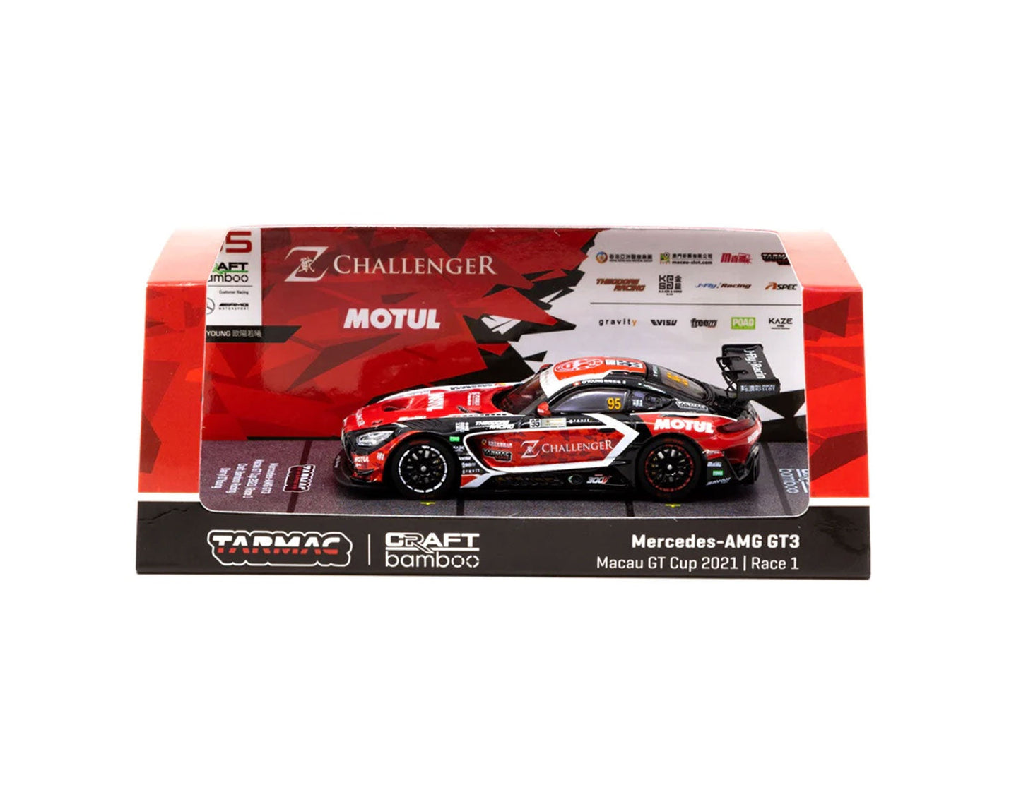 Tarmac Works - Mercedes-AMG GT3 Macau GT Cup 2021-Race 1 Craft-Bamboo Racing - HOBBY64 - Scale 1/64 T64-062-21MGP95A
