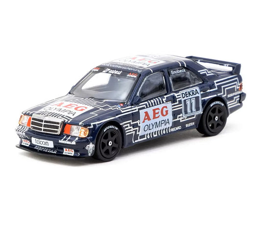Tarmac Works - Mercedes-Benz 190 E 2.5-16 EVO 1 DTM 1989 Dany Snobeck MiJo Exclusives - 1/64 Scale T64G-057-89DTM11