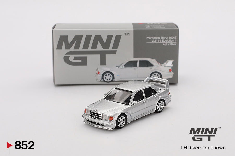 Mini GT - Mercedes-Benz 190E 2.5-16 Evolution II Astral Silver - Scala 1/64 MGT00852-L