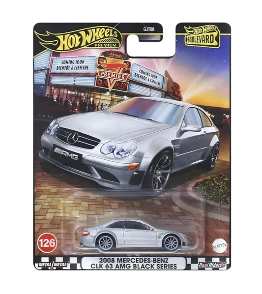 Hot Wheels Premium - 2008 Mercedes-Benz CLK 63 AMG Black Series #126 Boulevard Series - 1/64 Scale