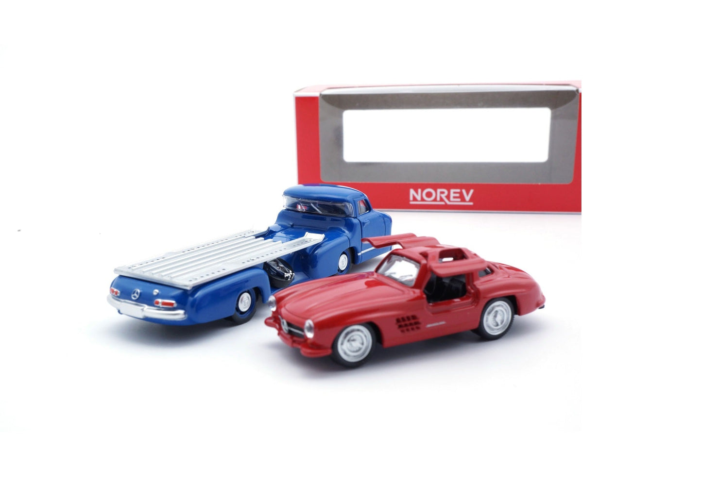 Norev - Mercedes-Benz Renntransporter + Mercedes-Benz SL 1955 - Scala 1/64 Circa