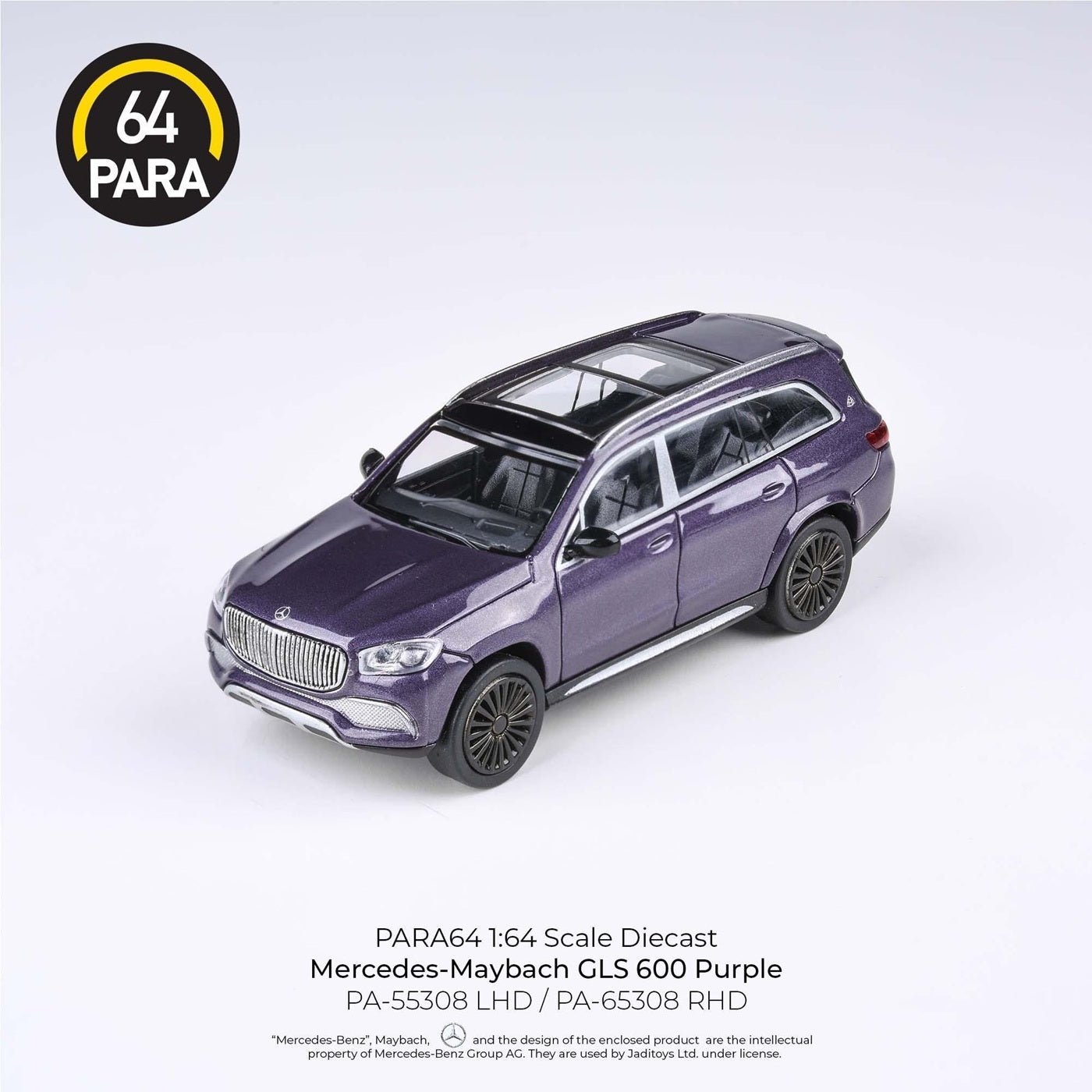 Para64 - 2020 Mercedes-Maybach GLS 600 Purple LHD - Scale 1/64