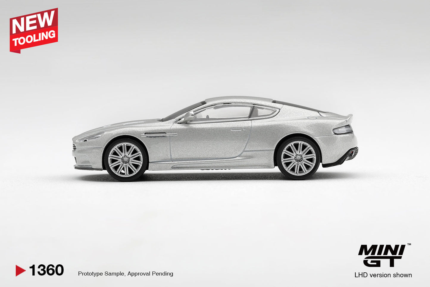 Mini GT - Aston Martin DBS 2008 Lightning Silver 2008 - Échelle 1/64 MGT01360-L