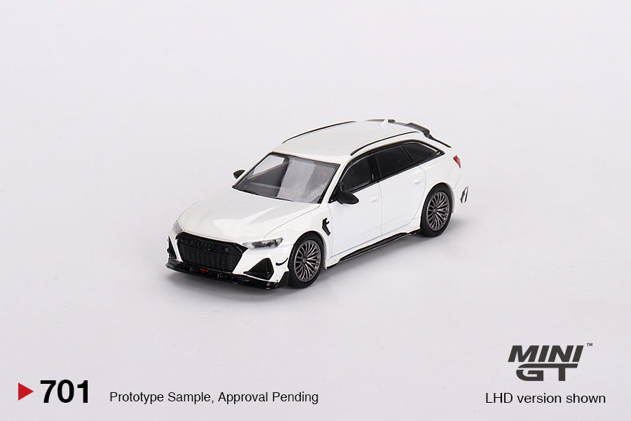 Mini GT - Audi ABT RS6-R Glacier White Metallic - Scala 1/64 MGT00701-R RHD