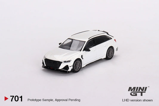 Mini GT - Audi ABT RS6-R Glacier White Metallic - Scala 1/64 MGT00701-R RHD