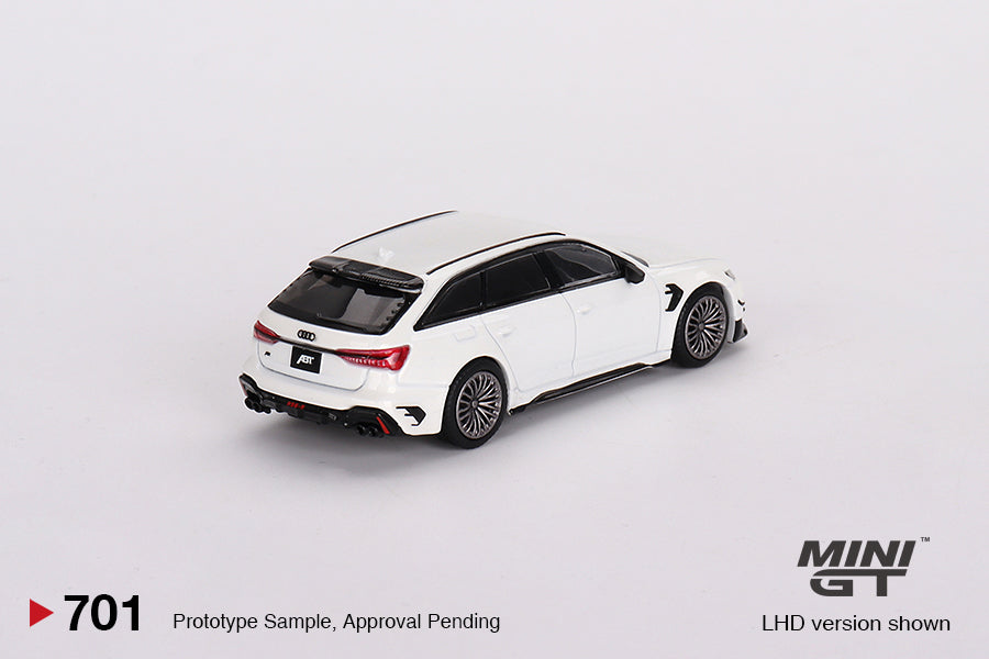 Mini GT - Audi ABT RS6-R Glacier White Metallic - Scala 1/64 MGT00701-R RHD
