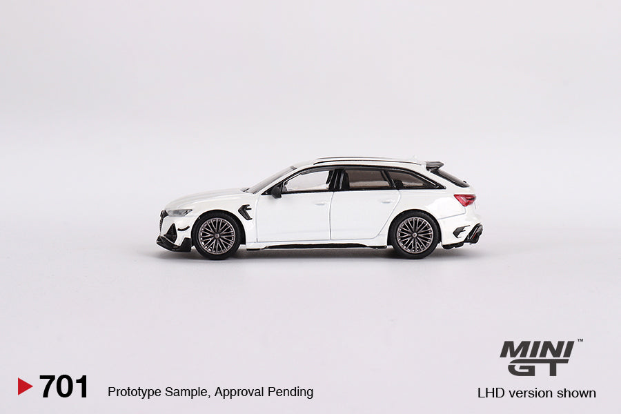 Mini GT - Audi ABT RS6-R Glacier White Metallic - Scala 1/64 MGT00701-R RHD