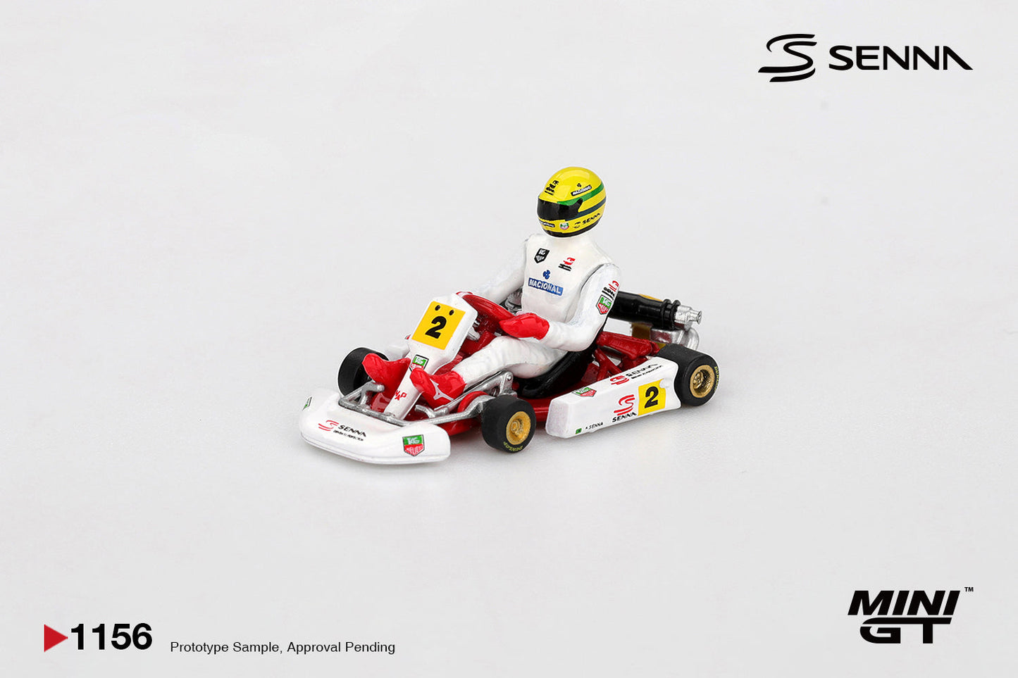 [PRÉCOMMANDE] - Mini GT - Kart Ayrton Senna Formule K n° 2 AYRTON SENNA DA SILVA MASTERS OF PARIS-BERCY 1993 - Échelle 1/64 MGT01156-L