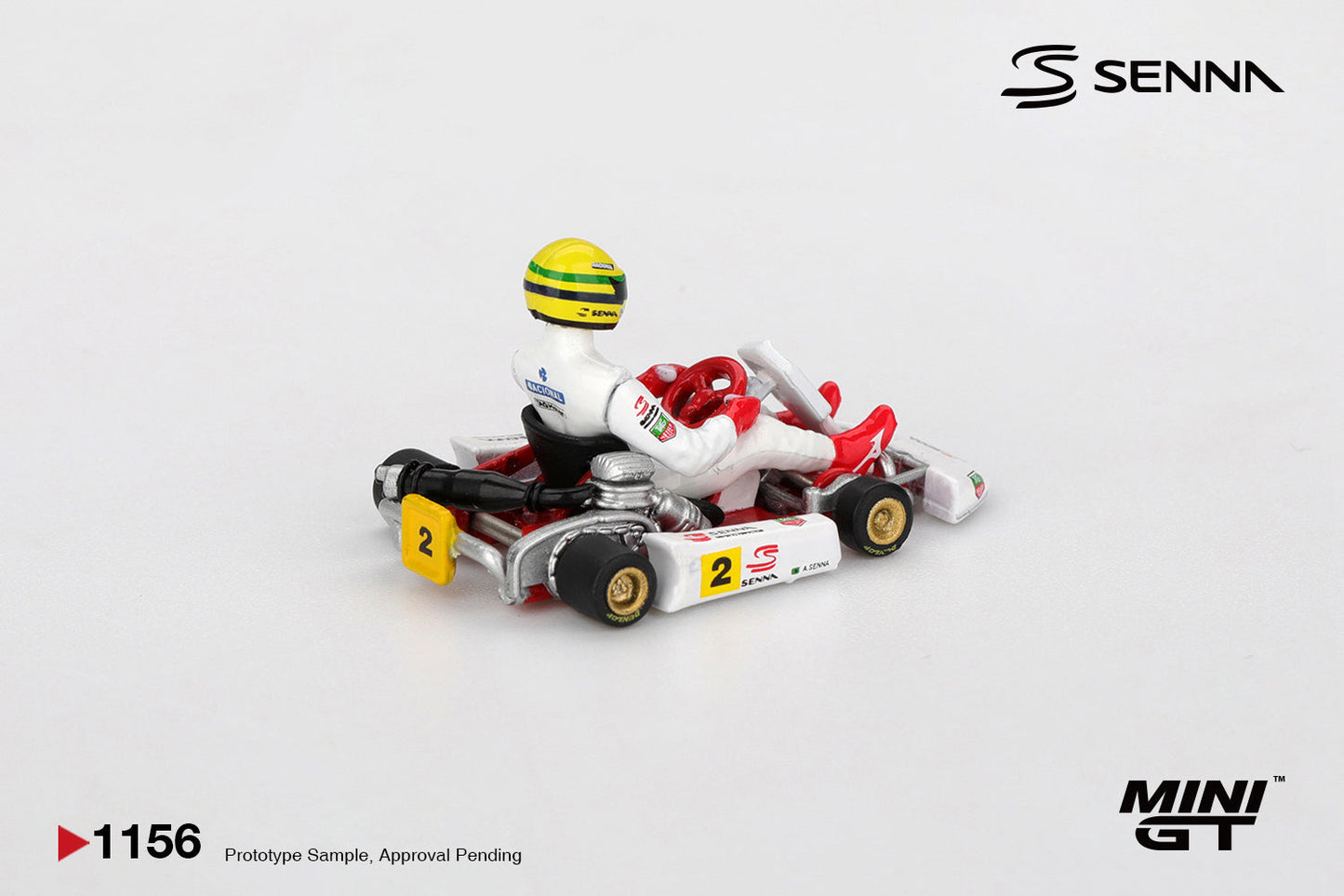 [PRÉCOMMANDE] - Mini GT - Kart Ayrton Senna Formule K n° 2 AYRTON SENNA DA SILVA MASTERS OF PARIS-BERCY 1993 - Échelle 1/64 MGT01156-L