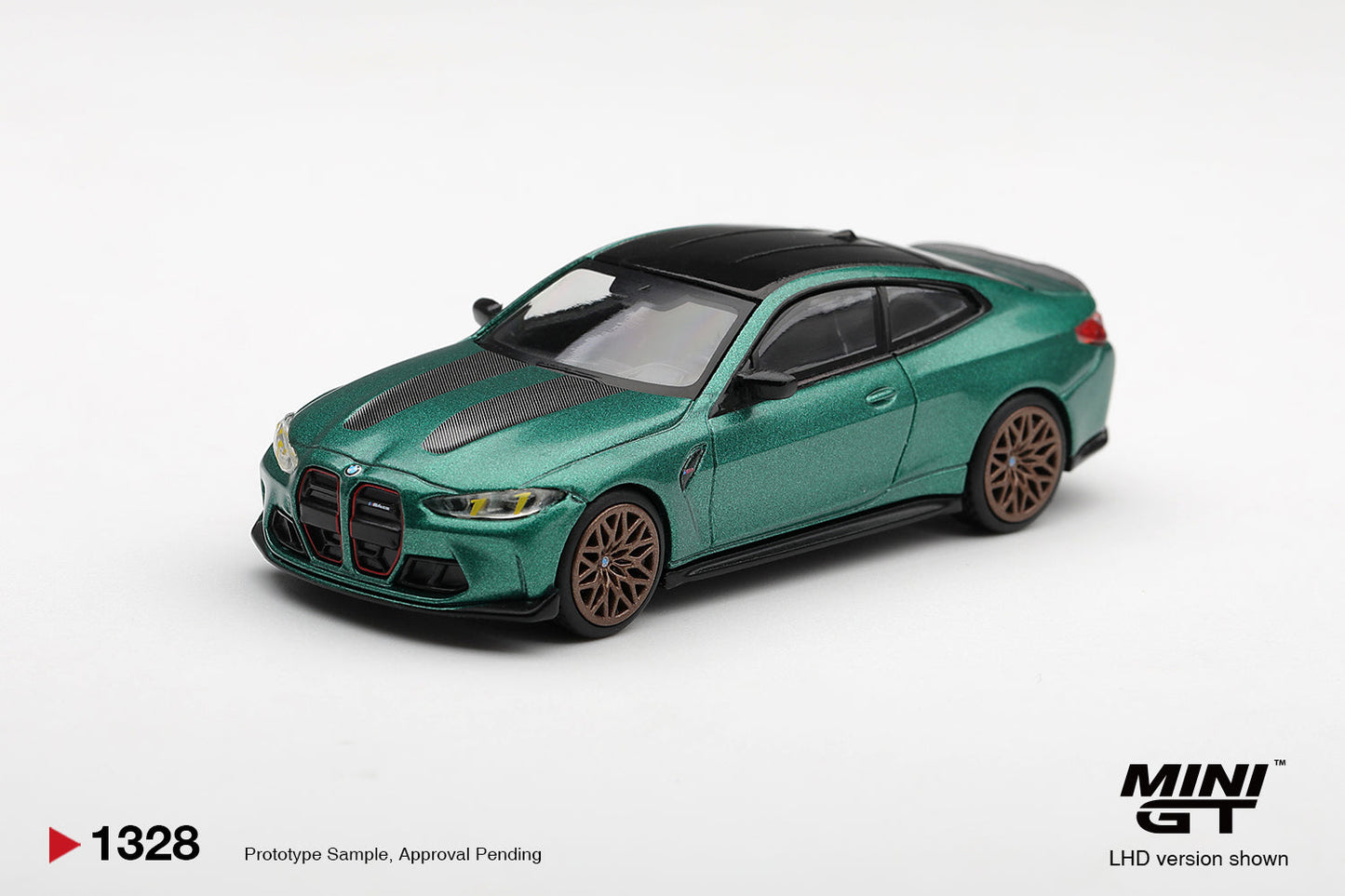 [PRÉCOMMANDE] Mini GT - BMW M4 CS Frozen Isle of Man Green Metallic 2024 - Échelle 1/64 MGT01328-L