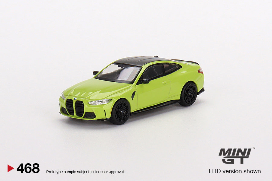 Mini GT - BMW M4 Competition (G82) San Paulo Yellow - 1/64 Scale MGT00468-R RHD