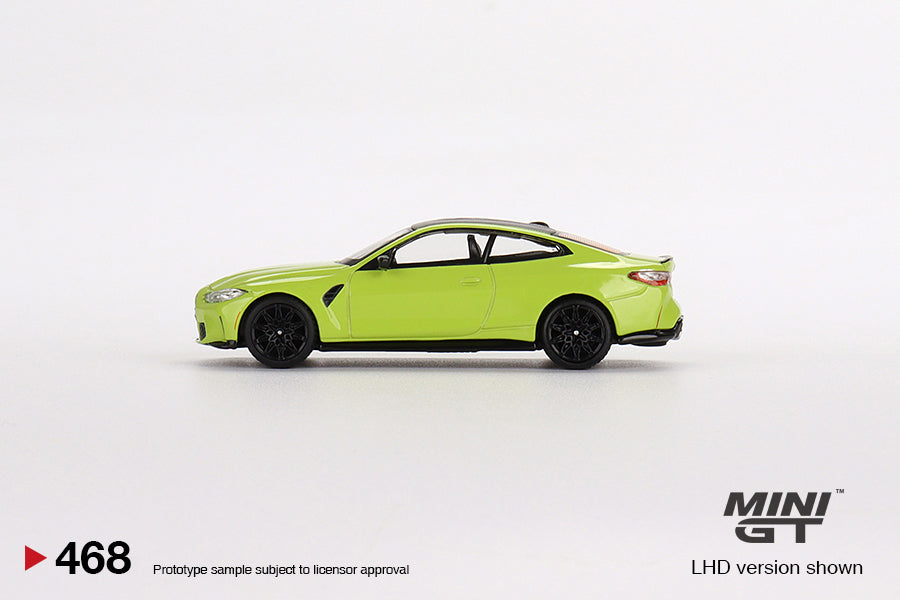 Mini GT - BMW M4 Competition (G82) San Paulo Yellow - 1/64 Scale MGT00468-R RHD